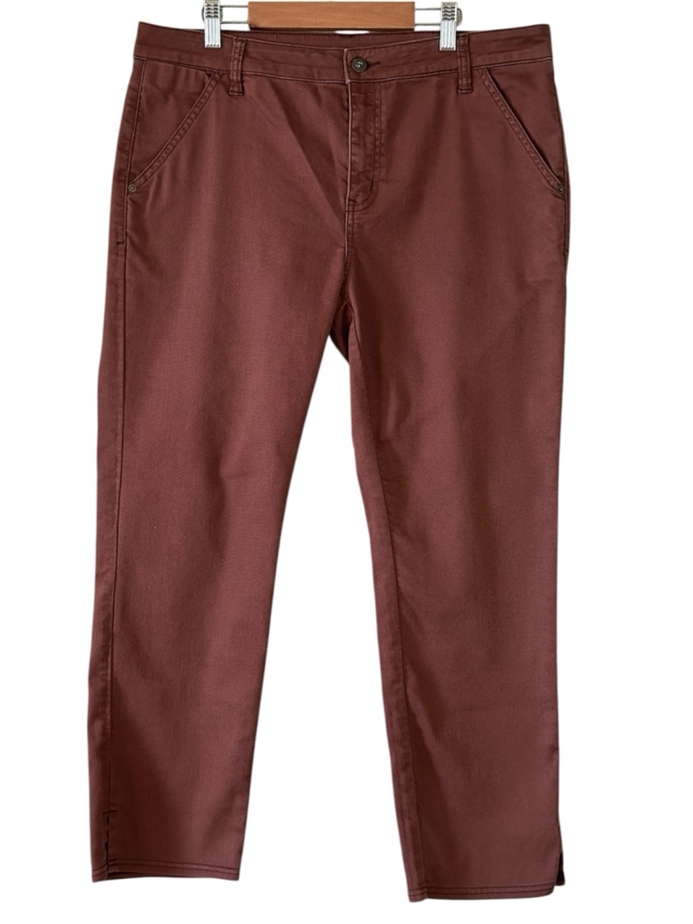 Prana Kayla Earth Tone Chino Hiking Pants Outdoor Utility Casual Size 12